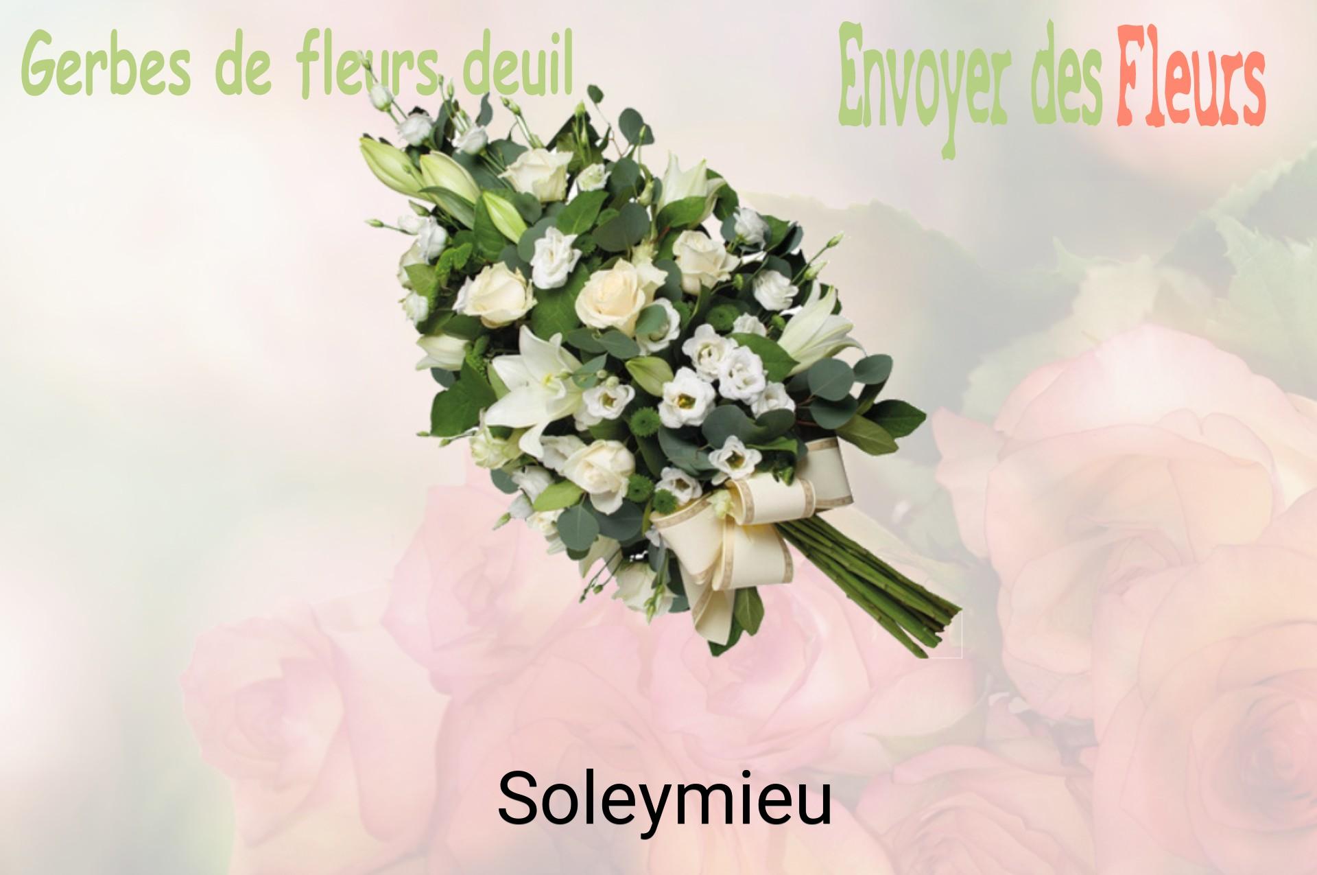 Gerbe de fleurs de deuil livrée à Soleymieu